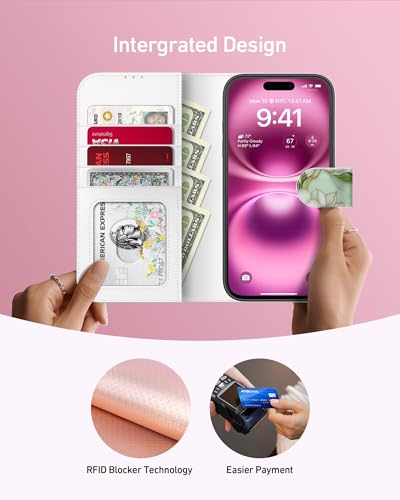 LUHOURI for iPhone 16 Plus Case Wallet - Wireless Charging Compatible - image 4