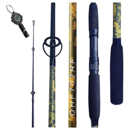 KingKatch Medium Heavy Spinning Fishing Rod, 7' & 7'6" Carbon Graphite & Fiberglass Composite Rod, EVA Split Grip, Boat Rod for Bass, Trout, Catfish, Walleye, Saltwater & Freshwater Fishing