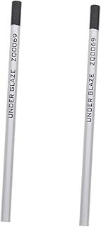 TEHAUX 2 Pçs Lápis Underglaze Cerâmica Esmaltes Lápis De Giz Lápis De Esmalte Cerâmico Para DIY Cerâmica Artesanato Lápis Para Cerâmica Lápis Sob-Esmalte Lápis Pintado À Mão Caneta Em Pó