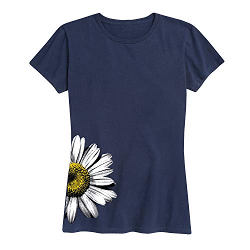 Instant Message - Daisy - Women's Short Sleeve Graphic T-Shirt Navy