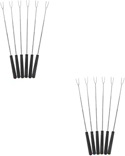 Happyyami 12 Pcs Garfo De Churrasco Telescópico Ao Ar Livre Churrasco Marshmallow Varas De Churrasco Garfo Extensível Roxo Verde Abs Para Girar Suprimentos De Churrasco Garfo De Assar Em