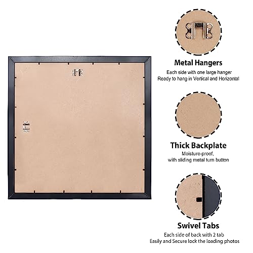 Lavie Home 24 X 24 Poster Frame 2 Packs Black, Display Square Pictures 24X24 Without Mat thumb #3