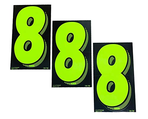 7 1/2 Green Chartreuse Pricing Numbers for Car Dealers 3 Dozen (# 8's)