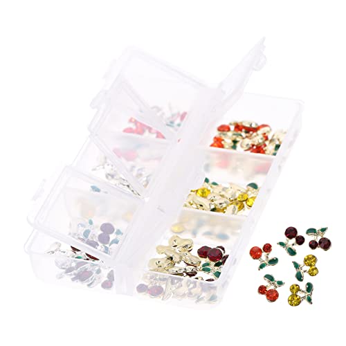 FRCOLOR 60 Pçs Strass Acessórios De Arte Para Unhas Strass Para Unhas Decoração De Frutas Cerejas Ma