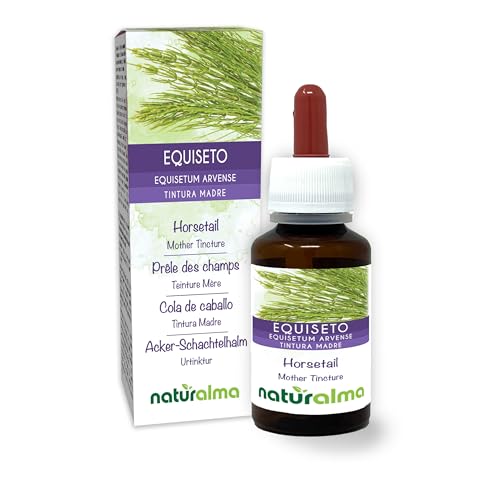 Cola de caballo (Equisetum arvense) hierba Tintura Madre sin alcohol Naturalma - Extracto líquido gotas 60 ml - Complemento alimenticio - Vegano