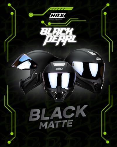 Image of HAX Full Face Motorcycle Helmet for Adult Men and Women, DOT & ECE 22.06 Certified - Powersports Advanced Ventilation Motocross Helmet for Motorbike Street Bike