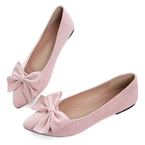 Image of Dear Time Women's Ballet Flats Dress Ballet Shoes Slip on for Office Work Comfortable Shoes