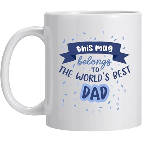 Dad Fathers Day Birthday Gifts for Dad,The World`s Best Dad Mug 11 OZ Coffee Cup For Dad,Christmas Gifts for Dad,Dad Mugs Gifts From Daughter Son,Funny Presents for Dad Cover