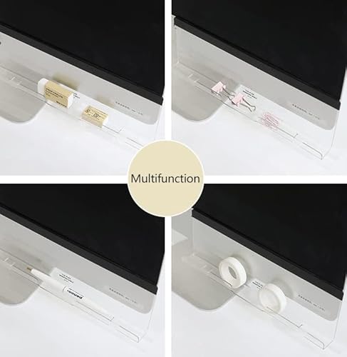 2 Pack Computer Monitor Memo Board Bottom Mount,Computer Monitor Message Board With Phone Holder, Monitor Sticky Note Holder Message Memo Panel For Monitors Screen Cabinets #TOP2