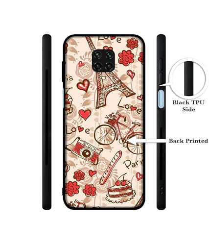 Image of Vintage Paris Design Premium 2D Printed Metal Back Case Cover for Mi Redmi Note 9 Pro /Note 9 Pro Max /Poco M2 Pro