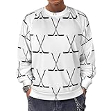 Novastar Herren-Kapuzenpullover, Stehkragen, Hockeystock, langärmelig, sportlicher Pullover, lässiger Pullover, Stil-39, M