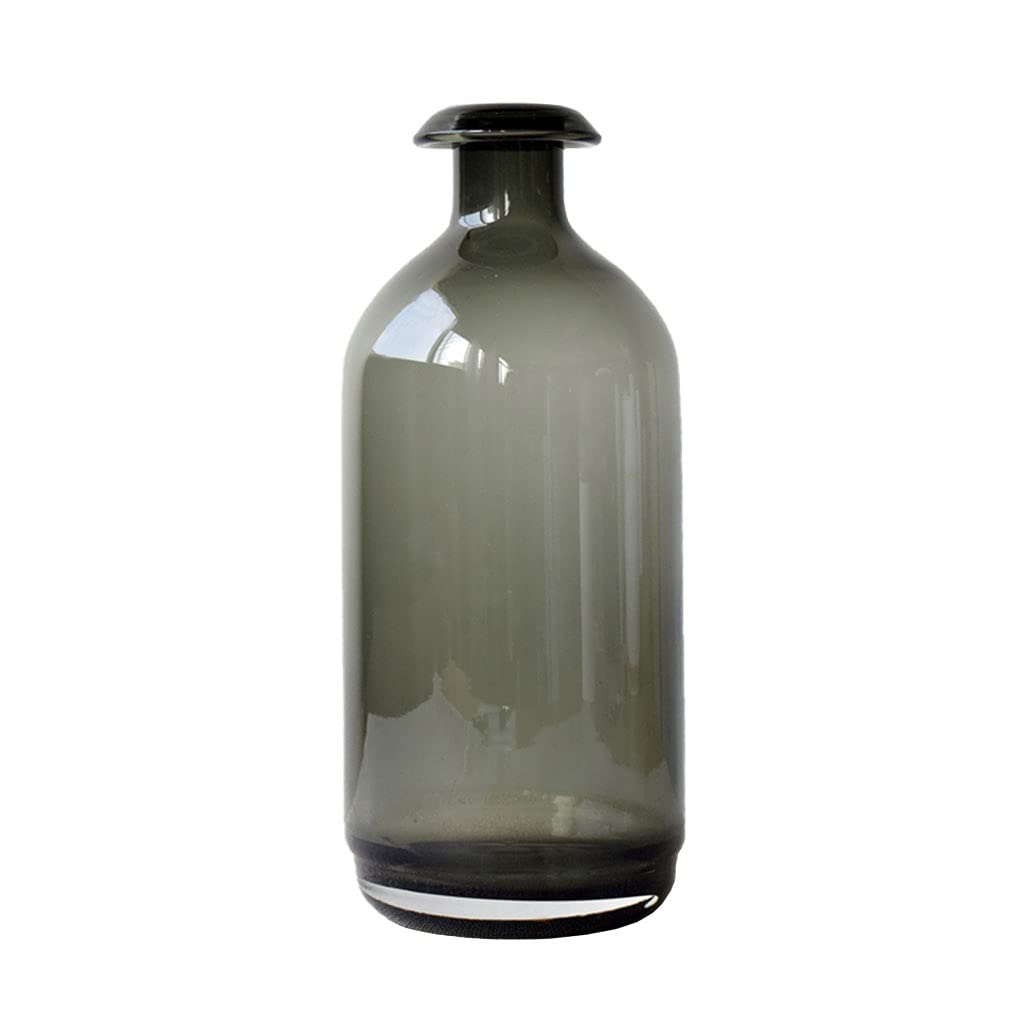 Vase de ferme en verre gris transparent TUSUOD pour arrangement de fleurs de salon