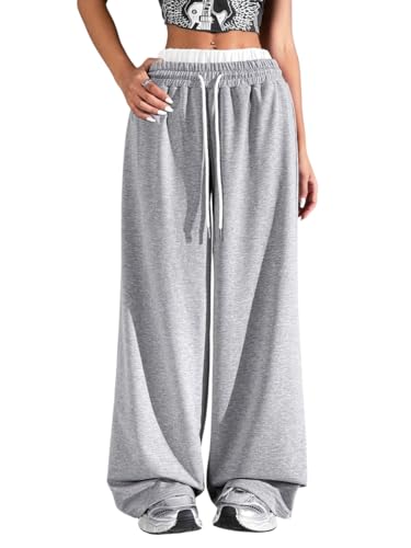 Image of dockstreet Straight Wide fit Long Length Open Bottom Jogger for Women /Trending Multi Pocket Style, Relaxed Casual Pants for Women