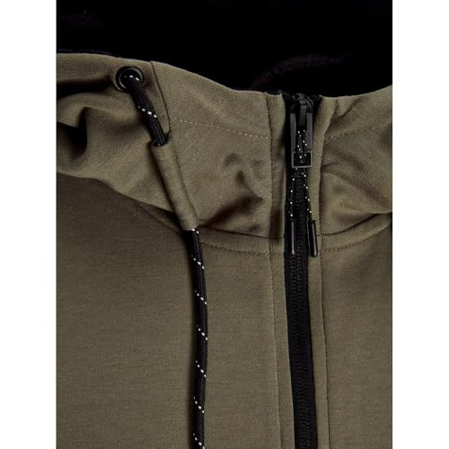 JACK & JONES Jcoair Sweat Zip Hood Noos. Sudadera, Smokey Olive, L para Hombre
