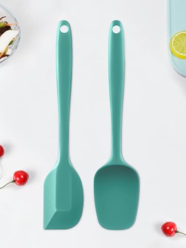 Miniatura 13 de Juego de 2 espátulas de silicona, espátulas de goma de 10 pulgadas resistentes al calor y antiadherentes para hornear, cocinar y mezclar – Aptas