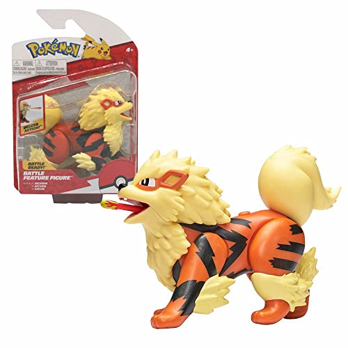 Pokemon Selection Battle Feature Figures Movable Deluxe Action Play Figure, Play Figure:Arcanine, Arkani, 0