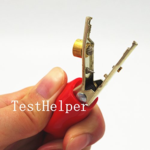 Image of TL510 Alligator Clip Bed of Nails to 4mm Banana Plug Male Right Angle Silicone Test Lead,Multimeter Piercing Test Leads