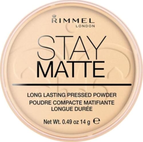 Image of Rimmel London Stay Matte - 001 Transparent - Pressed Powder, Lightweight, High Coverage, Shine Control, 0.49oz