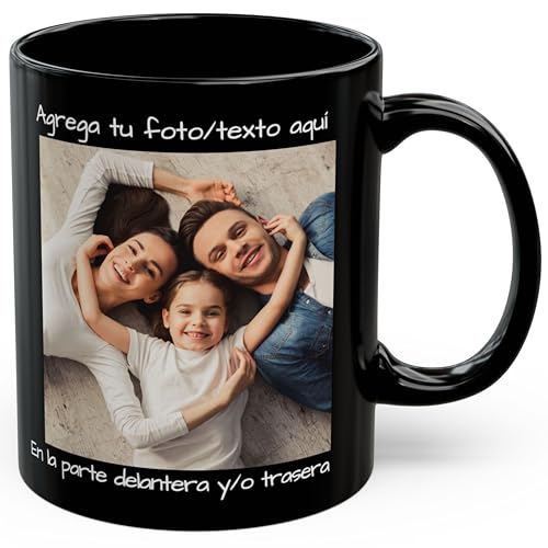 Taza personalizada con imagen o texto de tus cargas, taza personalizada, 325 ml, taza de cerámica apta para microondas y lavavajillas