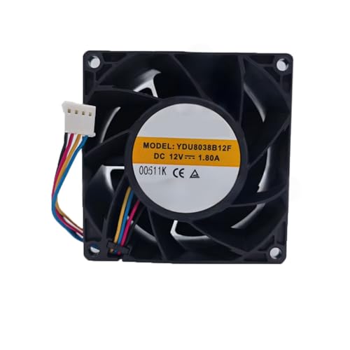 Ventilador de refrigeración YCCFAN YDU8038B12F DC12V de 4 pines extractor industrial