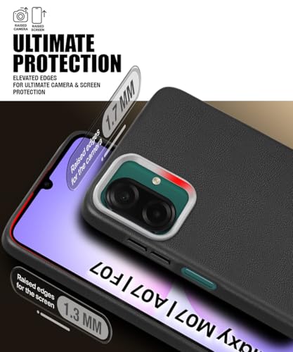 Image of WOW IMAGINE Back Cover for Samsung Galaxy M17e 5G | F70e 5G | M07 | F07 | A07 | A07 5G | Ultra Slim Flexible Non-Slip Grip | Inner Fabric | Metal Camera Ring & Lightweight Soft Mobile Case - Black