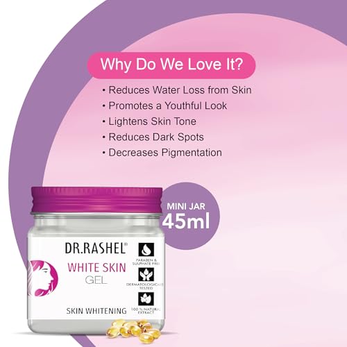 Image of DR.RASHEL Whiteskin Face & Body Gel 45ML | Brightening & Hydrating Gel with Niacinamide & Arbutin | Dark Spot Reduction & Even Skin Tone | Lightweight & Non-Greasy Formula