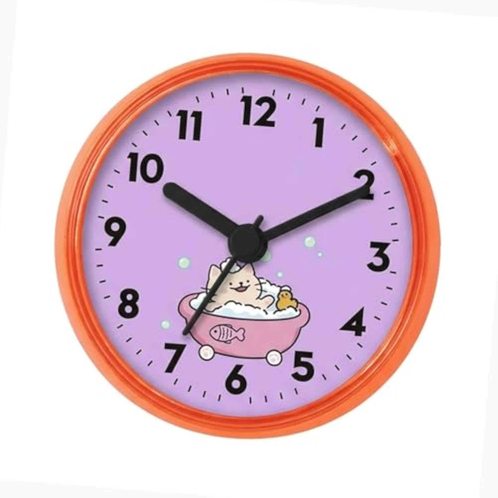 Waterproof Cartoon Bathroom Clock, Small and Fun