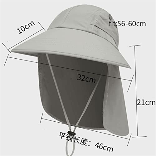 Chapeau de pêche queue de cheval kaki bob protection UV pour camping