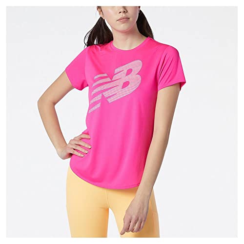 Image of new balance Women's Solid Regular Fit Short Sleeve Top