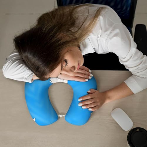 Almohada de viaje de espuma viscoelástica lavable miniatura 6