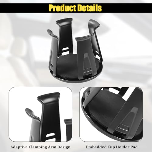 Portavasos para carro, set de 2 piezas autoadheribles miniatura 3