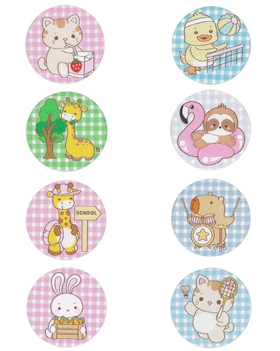 Parches infantiles tejidos termoadhesivos de animales. 8 Aplicaciones para planchar, reparar ropa y decorar camisetas y mochilas