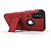 ZIZO Bolt Series for iPhone Xs Max case Military Grade Drop Tested with Tempered Glass Screen Protector, Holster, Kickstand RED Black