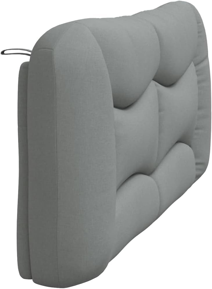 vidaXL Headboard Cushion Hvar, Upholstered Bed Pillow Headboard, Hanging Headboard Pillow for Bedroom, Cushion Headboard, Light Gray 72" Fabric