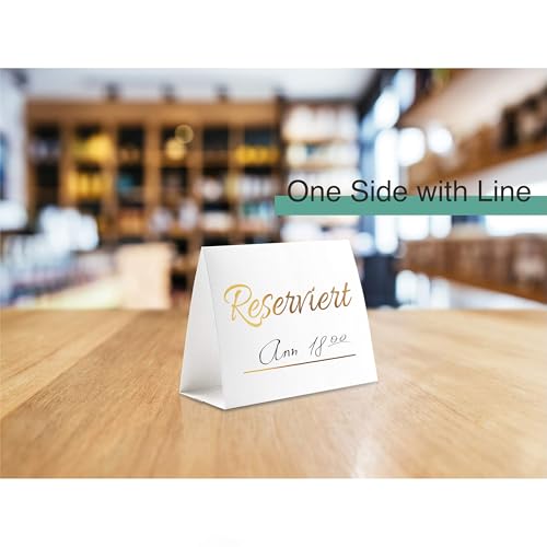 20er-Pack moderne weiße Tisch reserviert-Schilder mit goldenen Buchstaben – Reserviert-Schilder für Hochzeiten – Hochzeitszubehör