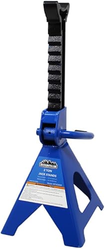 Miniatura 2 de Mountain 52009 - Soportes de gato automotriz de 2 toneladas para garajes, talleres de reparación y bricolaje, 4,000 libras. Capacidad, ligero, marco