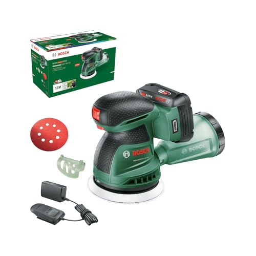 Bosch ponceuse excentrique sans fil UniversalOrbit 18V-20 Set (ponçage de moyennes et grandes...
