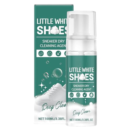 Vmiorzq Limpiador de Zapatillas en Espuma | Limpiador de Calzado Antimanchas 100ml | Spray de Espuma Sin Agua para Tejidos Muebles Cuero | Exterior Senderismo Hogar Viaje