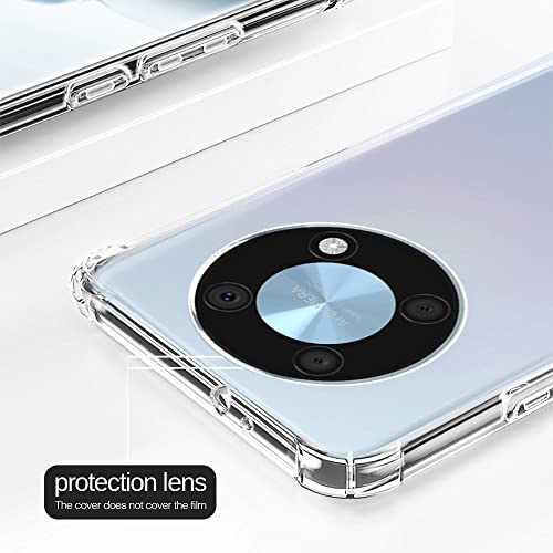 Zubitech Huawei Nova Y90 Clear Cover Case soft TPU Transparent Silicone Gel Back Protective Case shock Absorbent Reinforced Corner for Huawei Nova Y90 (Clear)