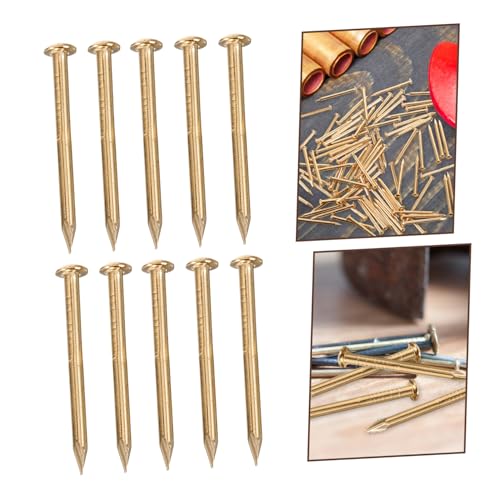 100 Piezas Clavos Decorativos Redondos de Latón para Muebles y Cajas DIY miniatura 5