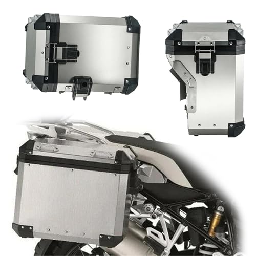 oCNp[{bNX R1200GS LC Ahx`[ 2014-2019 I[goCANZT[ A~ AQbW{bNX ThobO gbvP[X X[cP[X gN(Panniers Silver)