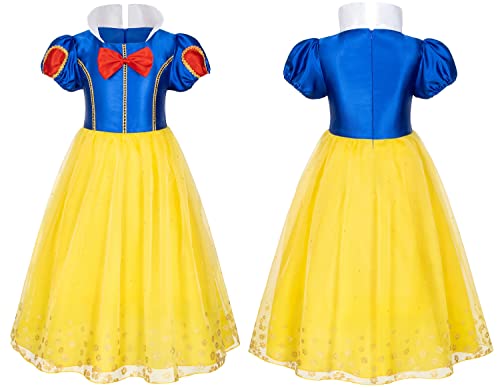 Princess Snow White Dress Costume For Toddler Girls Girls Birthday Halloween Cosplay Party With Accessories 8-9 Years (140Cm) #TOP4