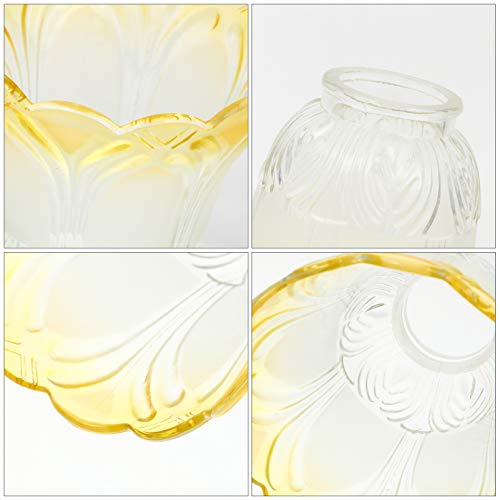 Mobestech Abajur de Vidro Transparente Em Forma de Flor Abajur Tampa Da Luz para a Lâmpada de Assoal