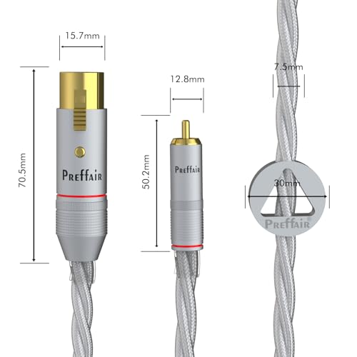 Cable de altavoz de 4 conductores Preffair X463 OCC plateado de 1,5m para DAC y AMP 7