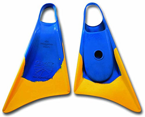 Makapuu- Aletas de natación, Color Amarillo/Azul (Churchill 86140)