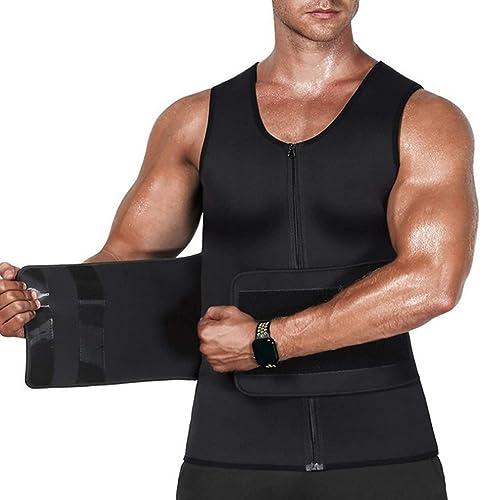 Men Body Shaper Slimming Vest Zipper Open Bust Compression Shirt Tummy Control Underwear Breathable2