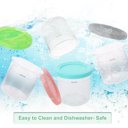 4 Pack Creami Pint & Lids for Ninja NC299 NC300 NC301 Series by BLTNATQ - Used condition - Image 6