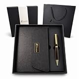 Déclinaisons - Coffret cadeau Carnet A5 et Stylo Personnalisable Bois d’Ebène de Macassar, Fabriqué à la Main en France, Livré avec Sac Cadeau | Doctorat, Docteur, Luxe
