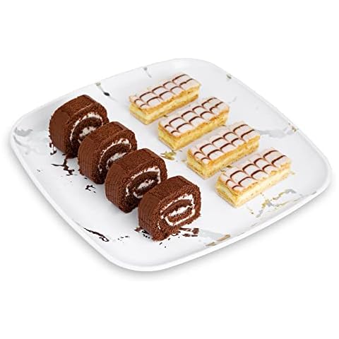 STACKABLES ~ Bandejas cuadradas de plástico duro para servir elegantes platos Cover