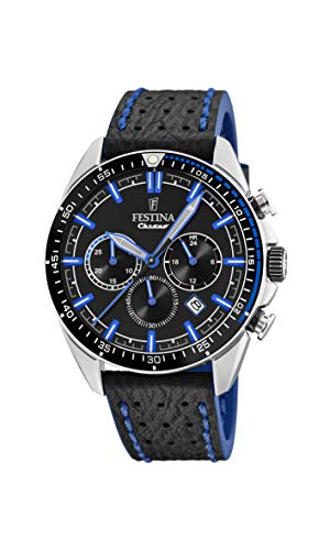 Preisvergleich Produktbild Festina Herren Chronograph Quarz Uhr mit Leder Armband F20377 / 3
